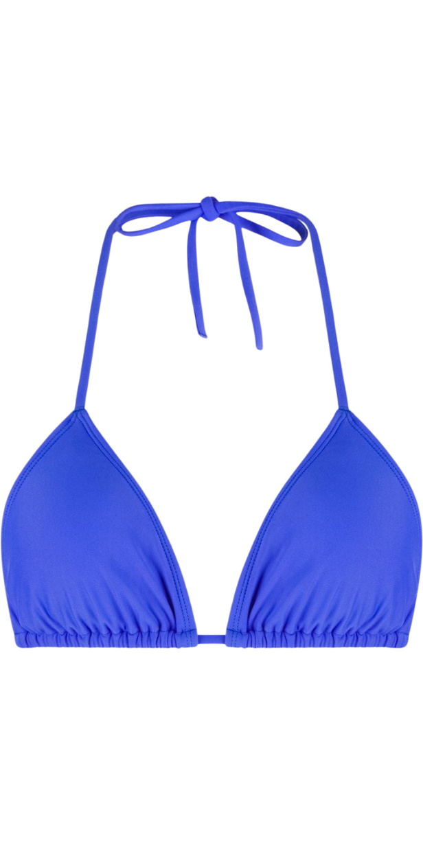 ★LOOPLOOP★ Shirring reversible bikini top hair bell blue 5 Blue Jacquard Halter Bikini Top & Reviews - Blue